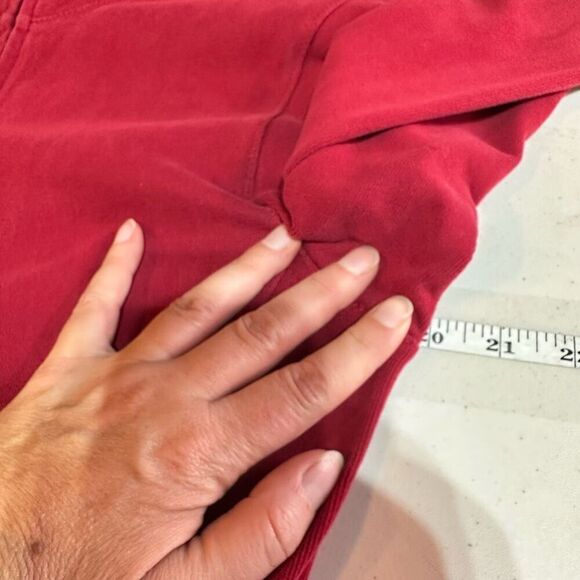 Eileen Fisher Womens Mock Neck Stretch Long Sleeve Zip Up Jacket Red Size Medium - Picture 6 of 8